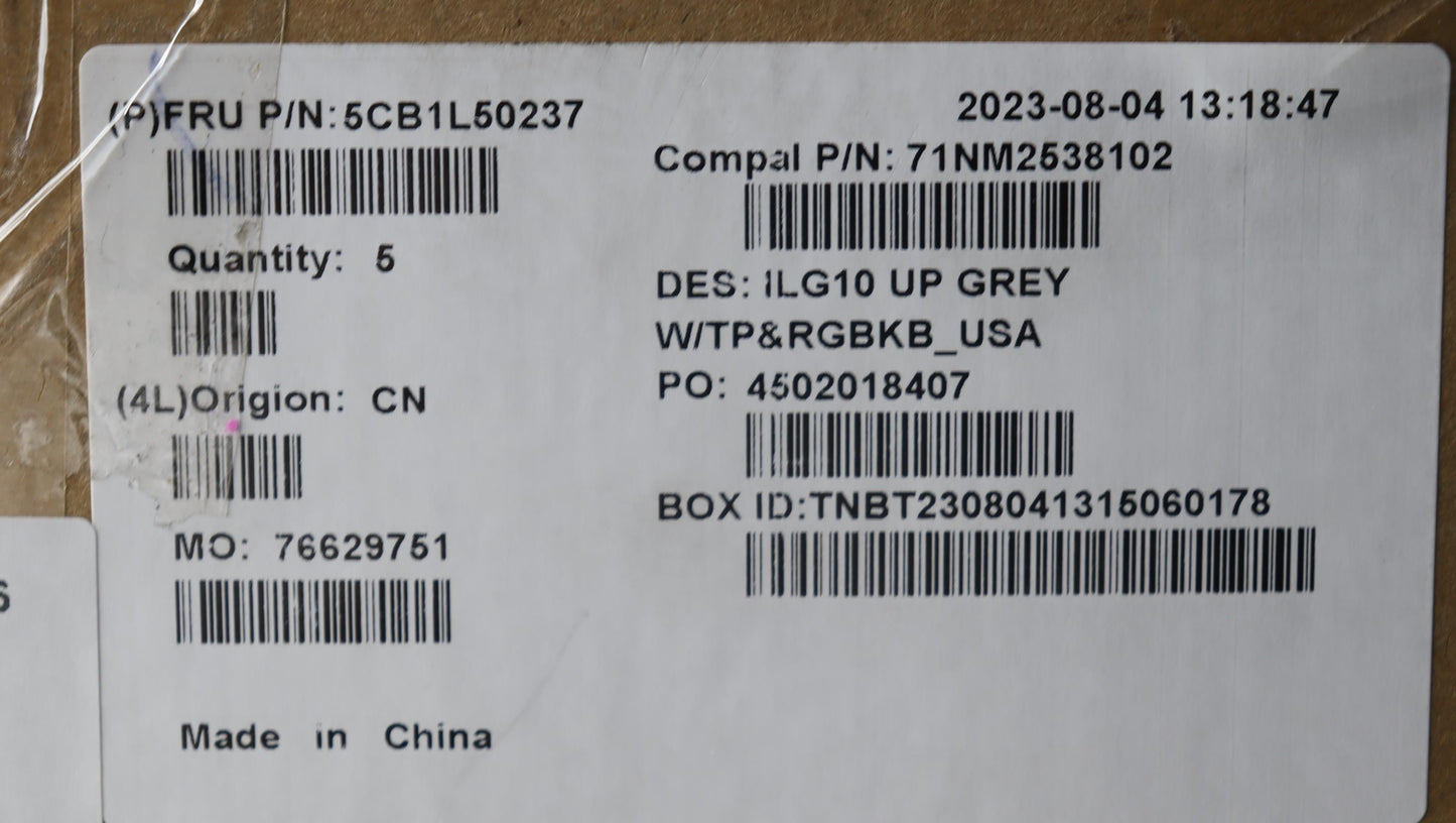 Lenovo Cover Upper Case Assembly Usa - 5CB1L50237