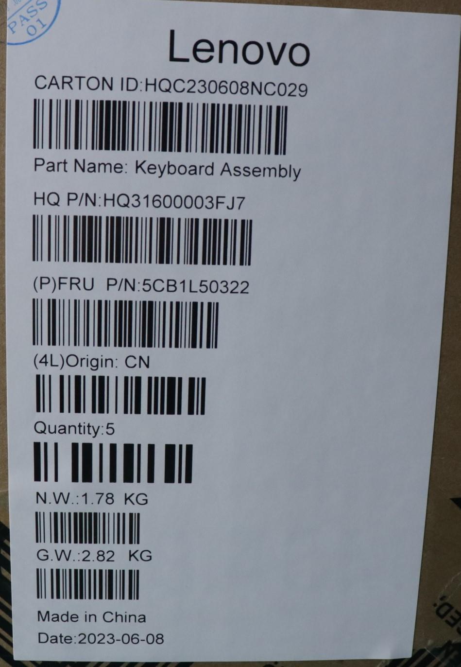 Lenovo Cover Upper Case Assembly Ger - 5CB1L50322