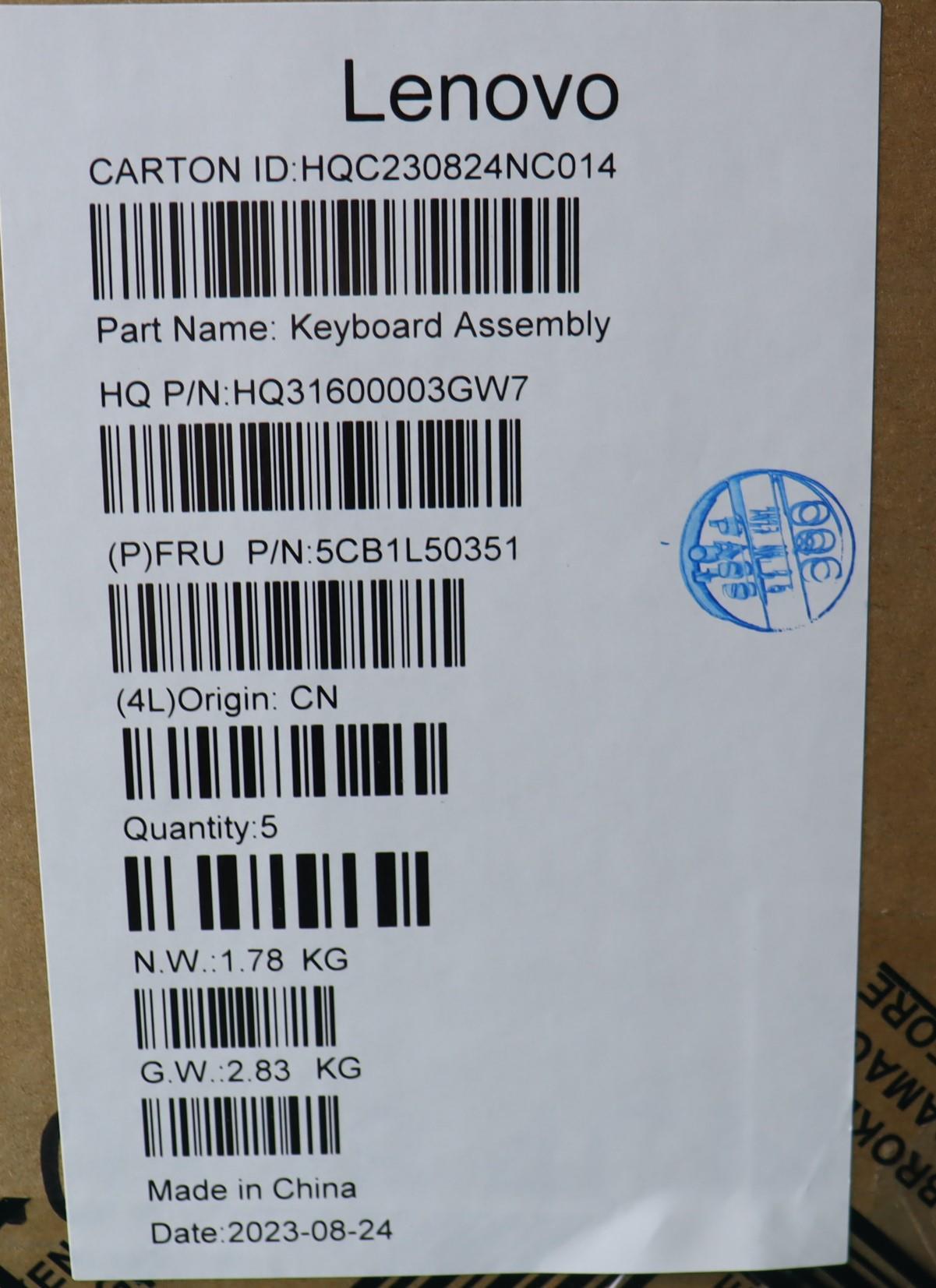 Lenovo Cover Upper Case Assembly Spa - 5CB1L50351