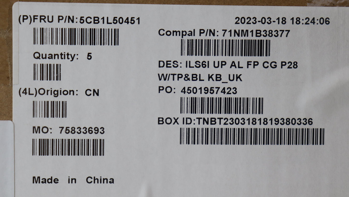 Lenovo Cover Upcase_Uke C82Xf Fp Cg B - 5CB1L50451