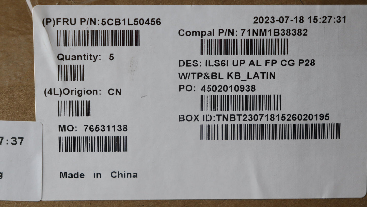 Lenovo Cover Upcase_Laspa C82Xf Fp Cg - 5CB1L50456