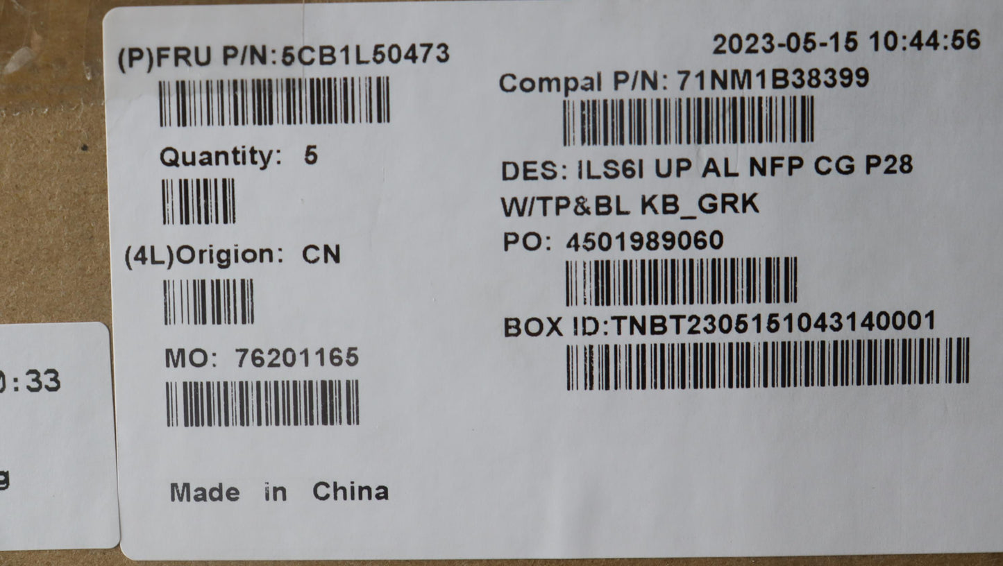 Lenovo Cover Upcase_Gre C82Xf Nfp Cg - 5CB1L50473