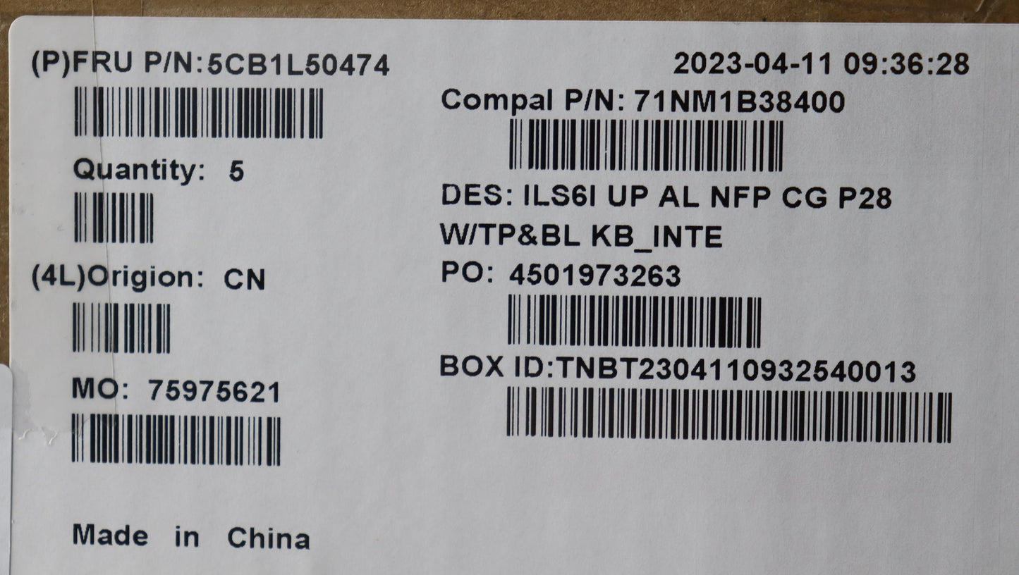 Lenovo Cover Upcase_Euroeng C82Xf Nfp - 5CB1L50474