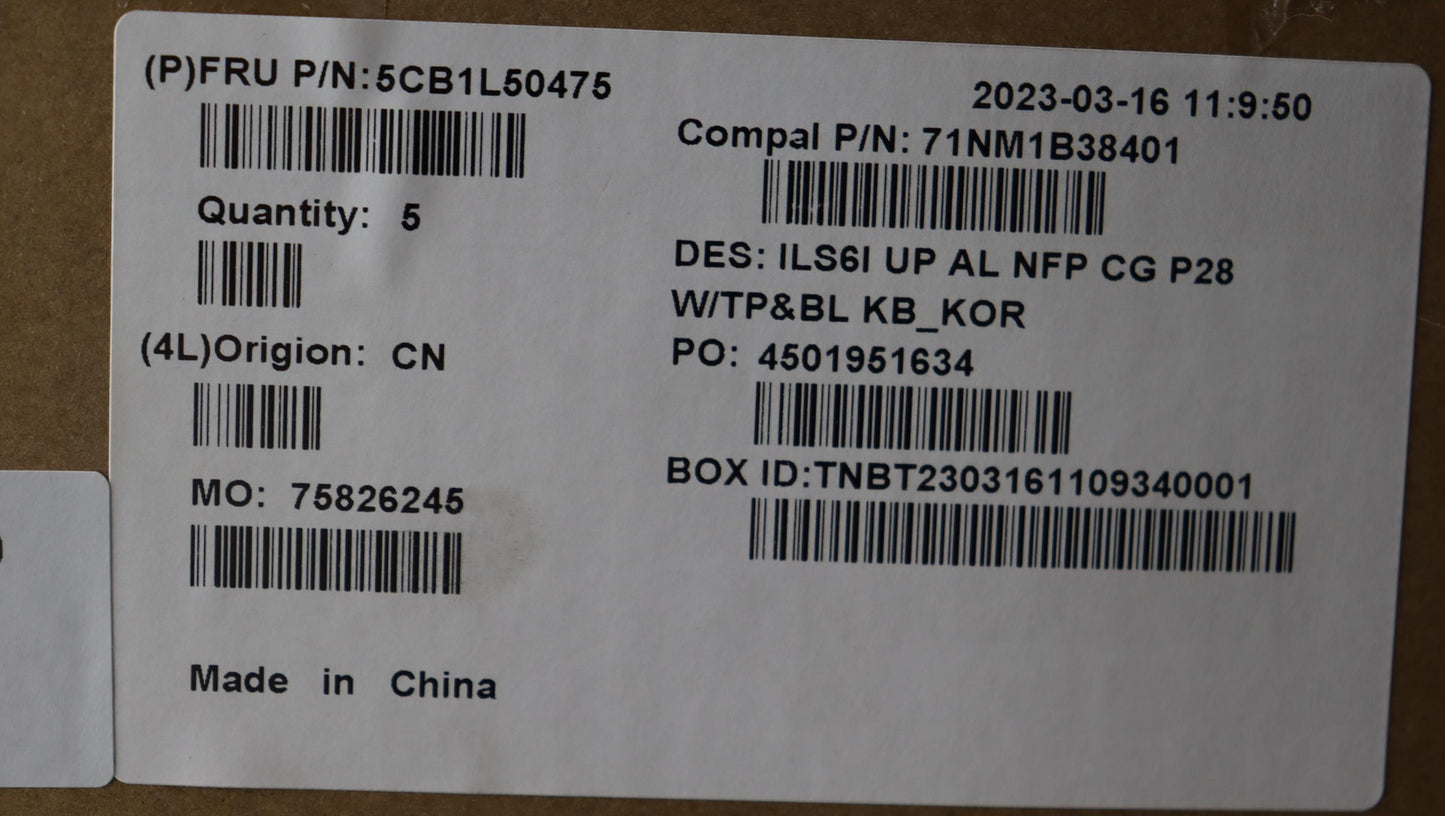 Lenovo Cover Upcase_Kor C82Xf Nfp Cg - 5CB1L50475