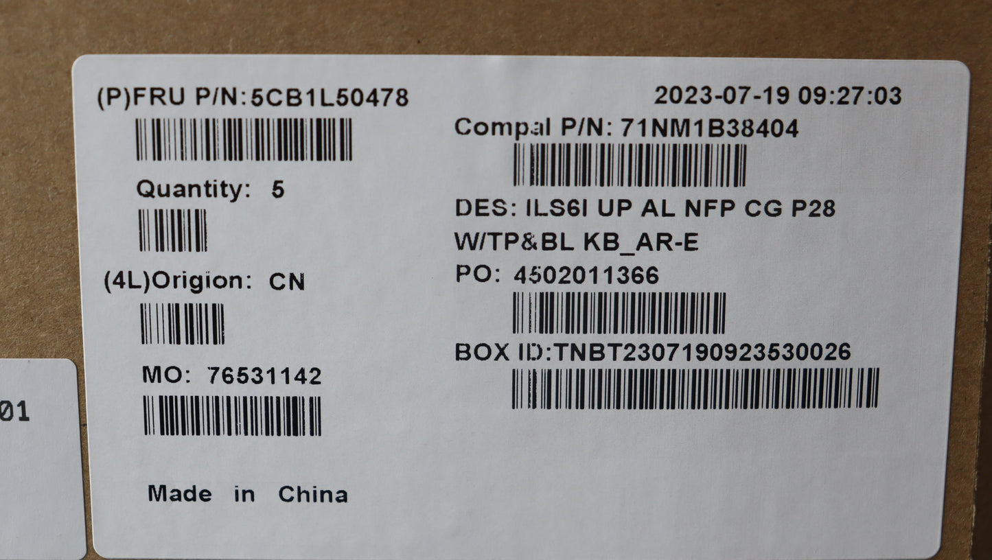 Lenovo Cover Upcase_Ara C82Xf Nfp Cg - 5CB1L50478
