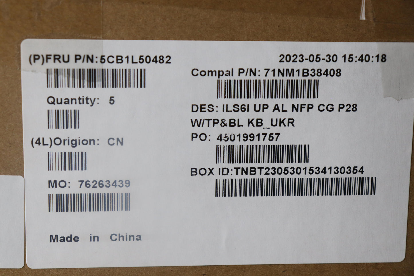 Lenovo Cover Upcase_Ukr C82Xf Nfp Cg - 5CB1L50482