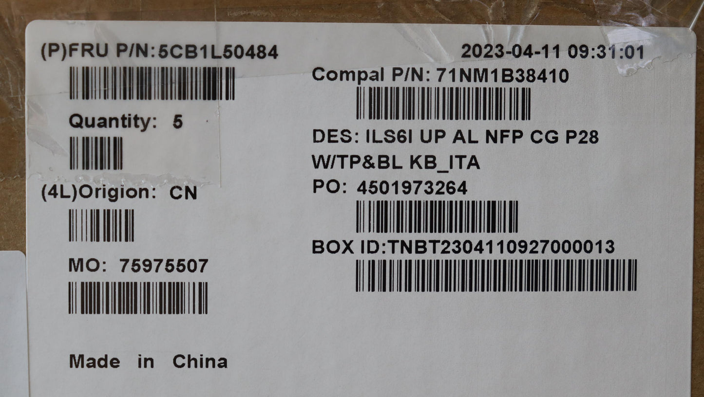 Lenovo Cover Upcase_Ita C82Xf Nfp Cg - 5CB1L50484