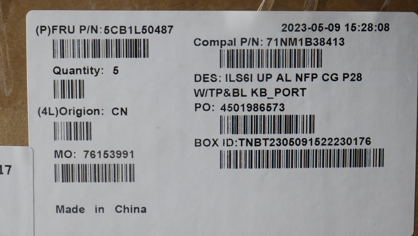 Lenovo Cover Upcase_Por C82Xf Nfp Cg - 5CB1L50487