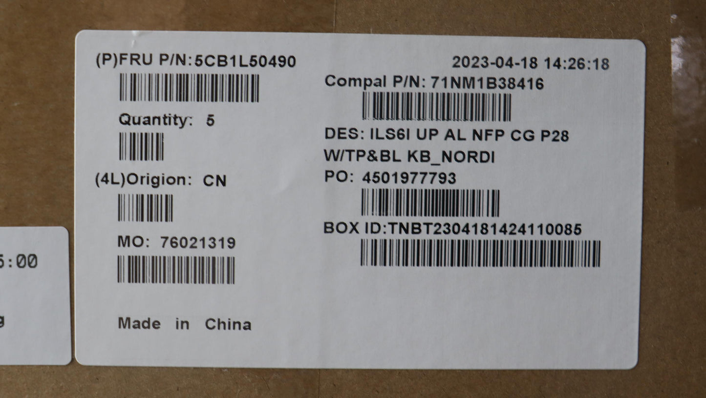 Lenovo Cover Upcase_Nordic C82Xf Nfpc - 5CB1L50490