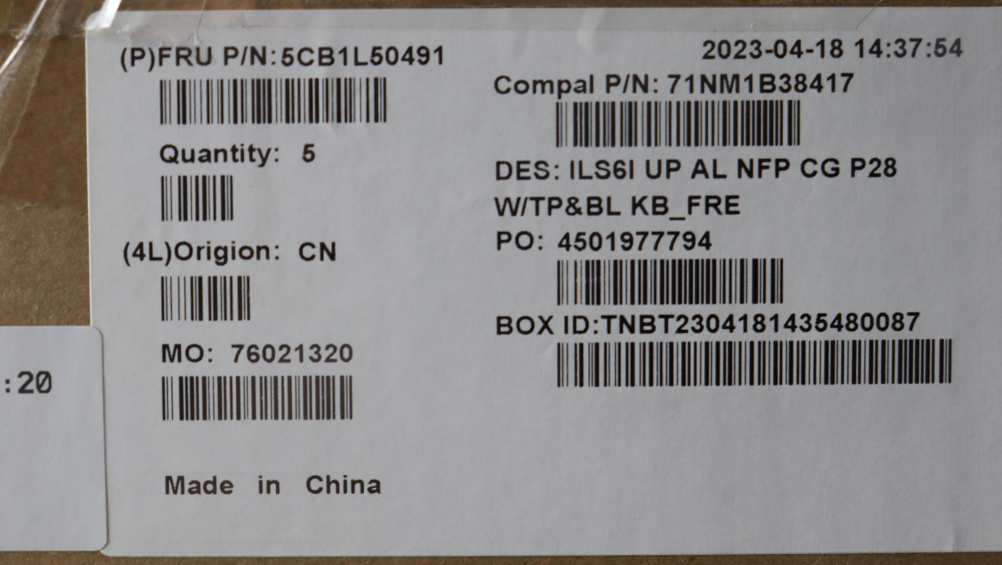 Lenovo Cover Upcase_Fra C82Xf Nfp Cg - 5CB1L50491