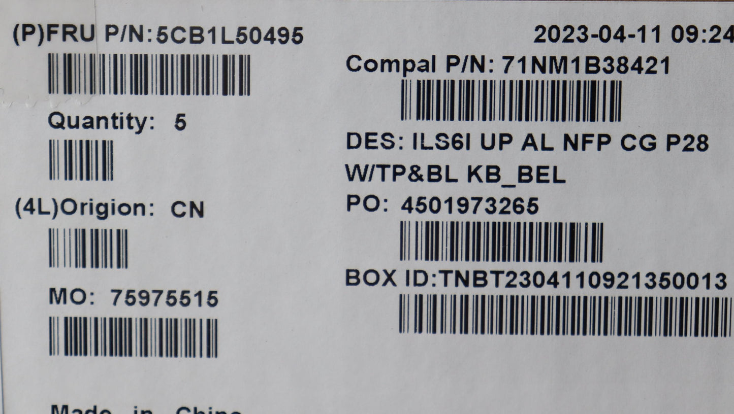Lenovo Cover Upcase_Bel C82Xf Nfp Cg - 5CB1L50495