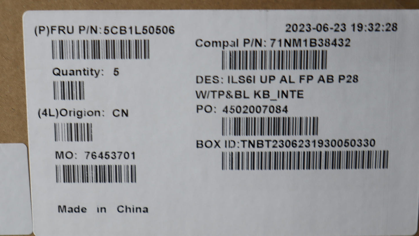 Lenovo Cover Upcase_Euroeng C82Xf Fpa - 5CB1L50506