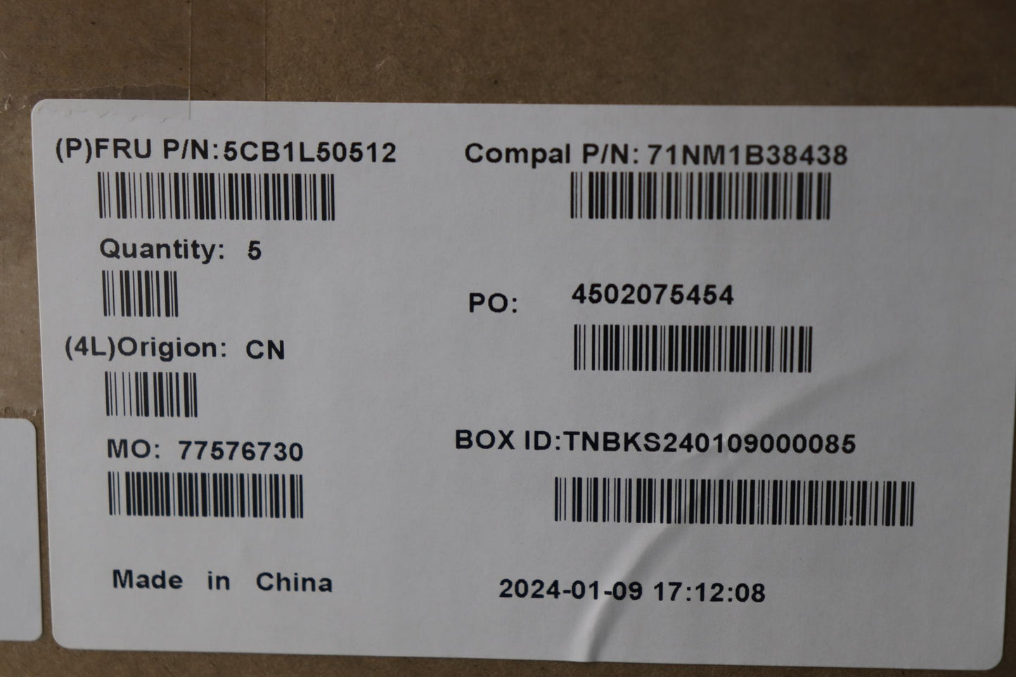 Lenovo Cover Upcase_Thai C82Xf Fp Ab - 5CB1L50512