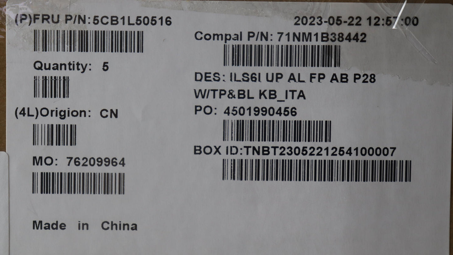 Lenovo Cover Upcase_Ita C82Xf Fp Ab B - 5CB1L50516
