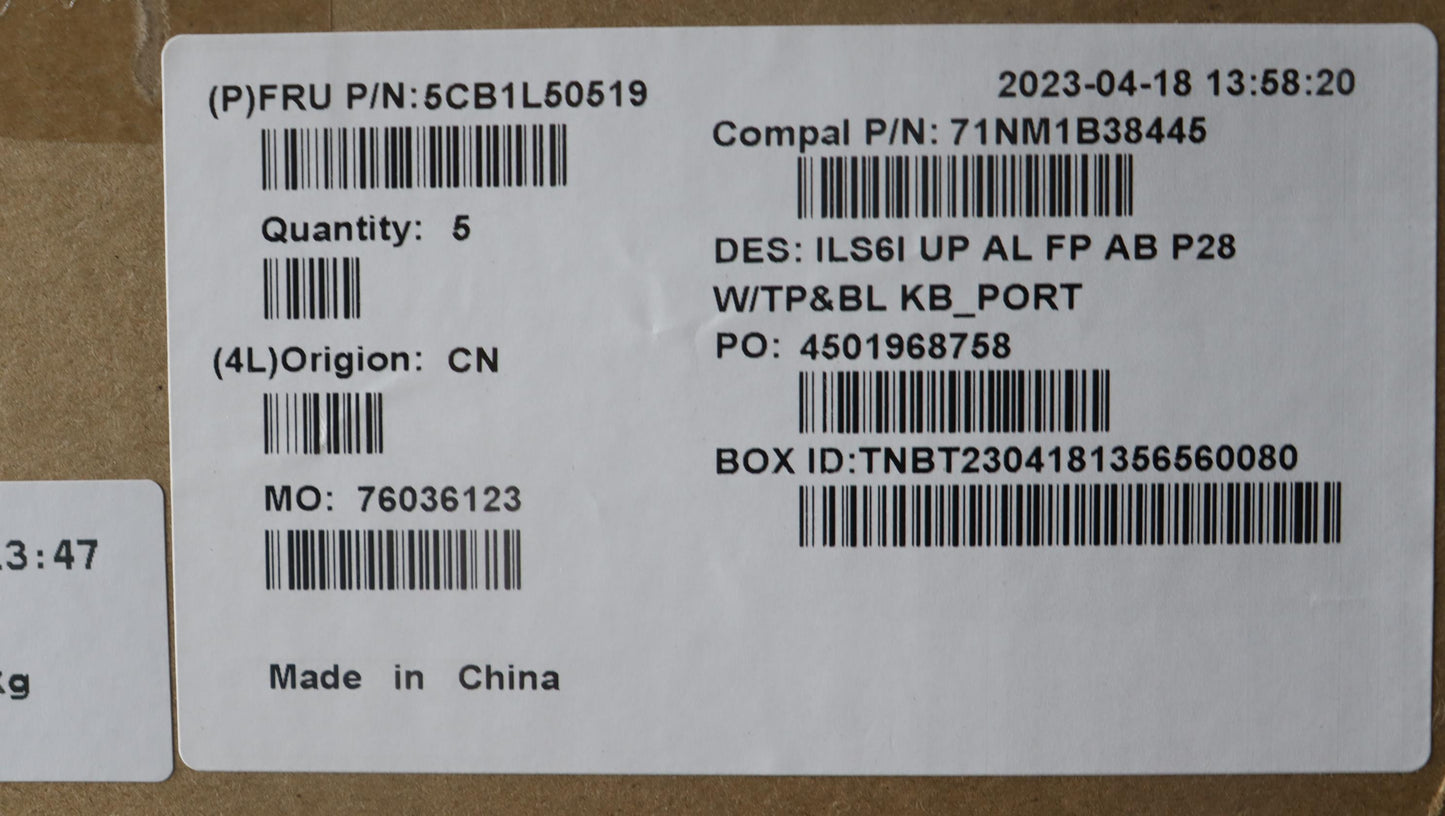 Lenovo Cover Upcase_Por C82Xf Fp Ab B - 5CB1L50519