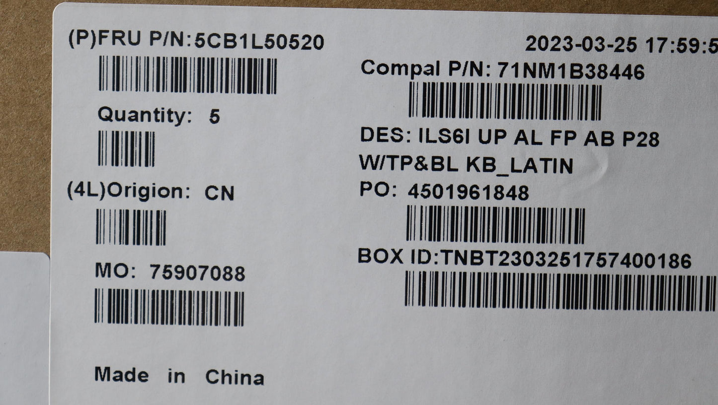 Lenovo Cover Upcase_Laspa C82Xf Fp Ab - 5CB1L50520
