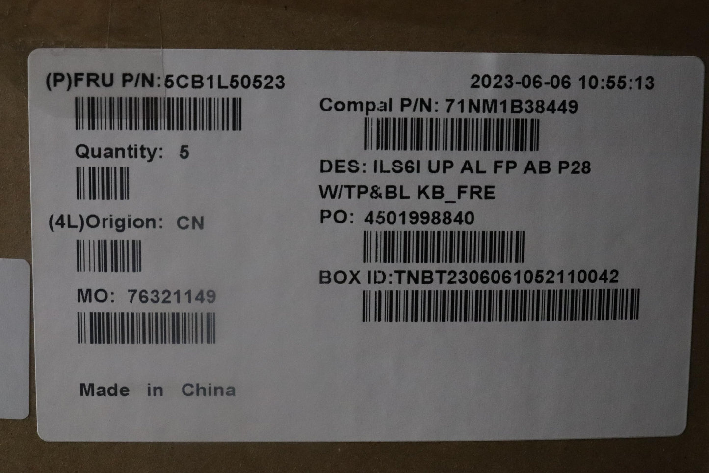 Lenovo Cover Upcase_Fra C82Xf Fp Ab B - 5CB1L50523