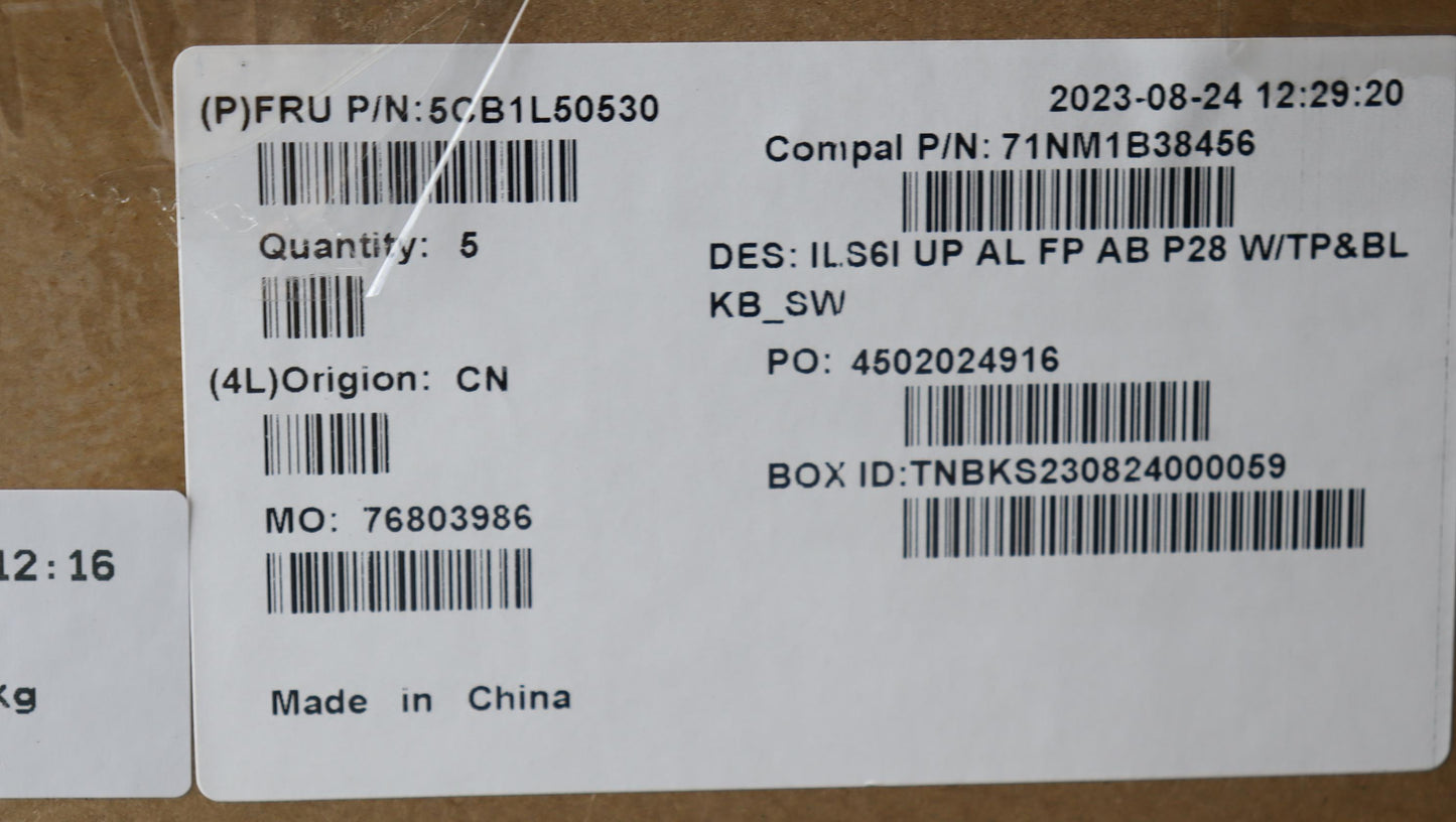 Lenovo Cover Upcase_Sws C82Xf Fp Ab B - 5CB1L50530