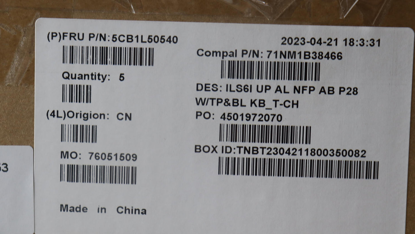 Lenovo Cover Upcase_Tc C82Xf Nfp Ab B - 5CB1L50540
