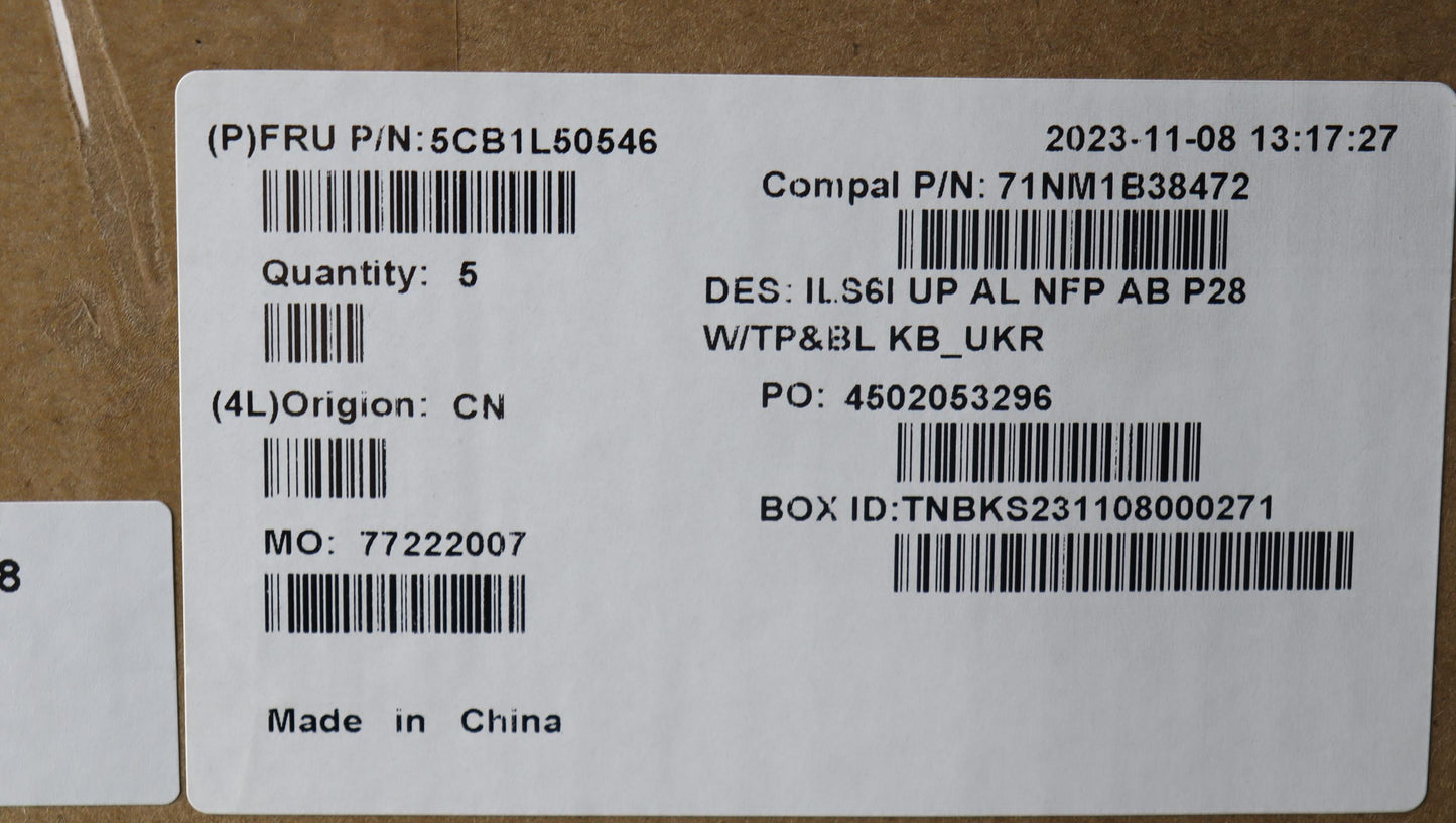 Lenovo Cover Upcase_Ukr C82Xf Nfp Ab - 5CB1L50546
