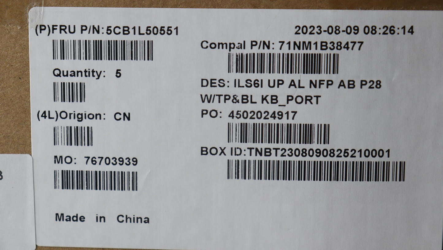Lenovo Cover Upcase_Por C82Xf Nfp Ab - 5CB1L50551