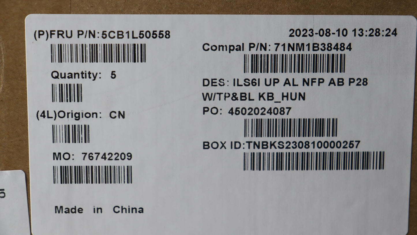 Lenovo Cover Upcase_Hun C82Xf Nfp Ab - 5CB1L50558