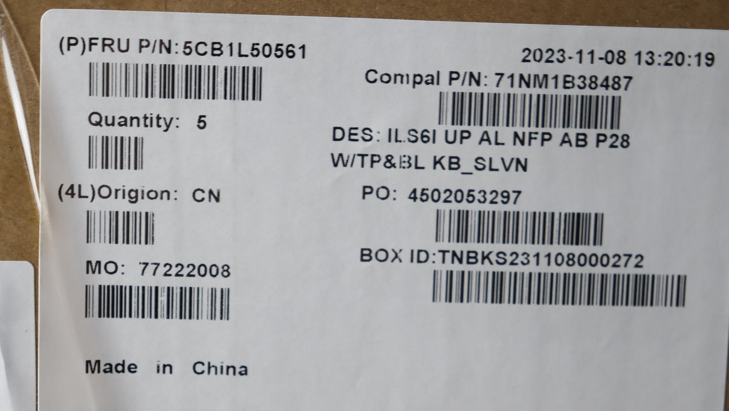 Lenovo Cover Upcase_Slv C82Xf Nfp Ab - 5CB1L50561