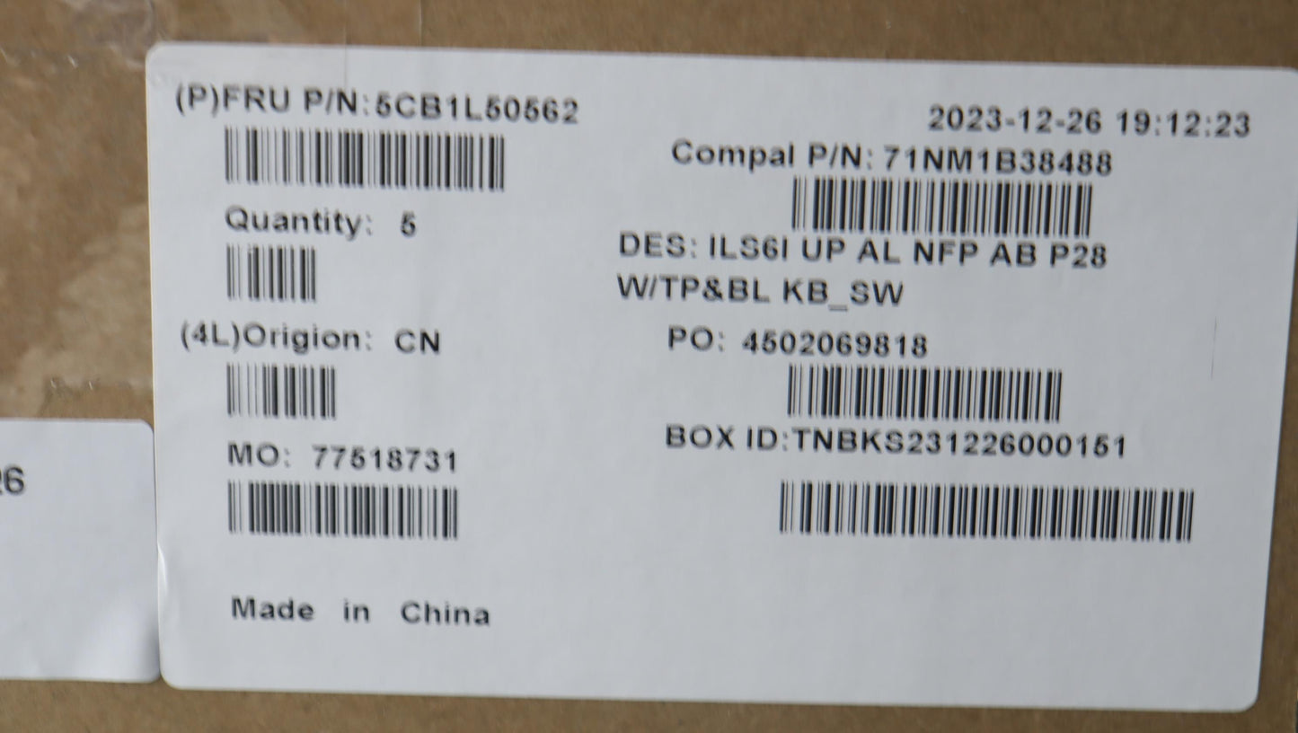Lenovo Cover Upcase_Sws C82Xf Nfp Ab - 5CB1L50562