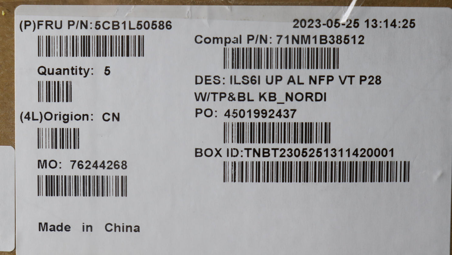 Lenovo Cover Upcase_Nordic C82Xf Nfpv - 5CB1L50586