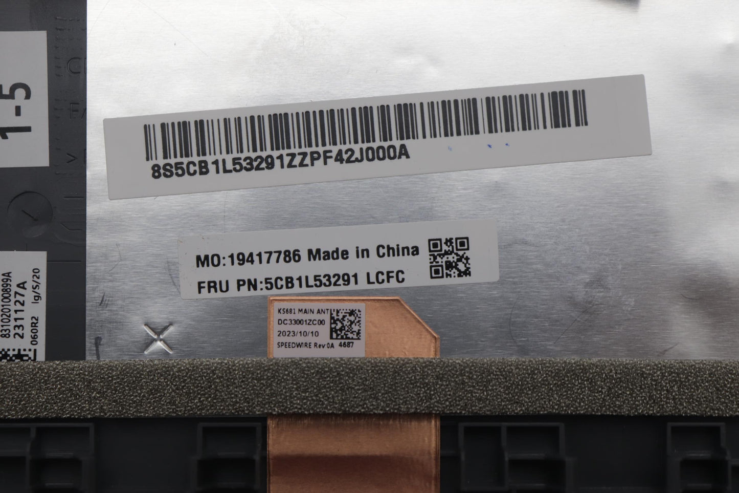 Lenovo Cover Upper Case Assembly Ger - 5CB1L53291
