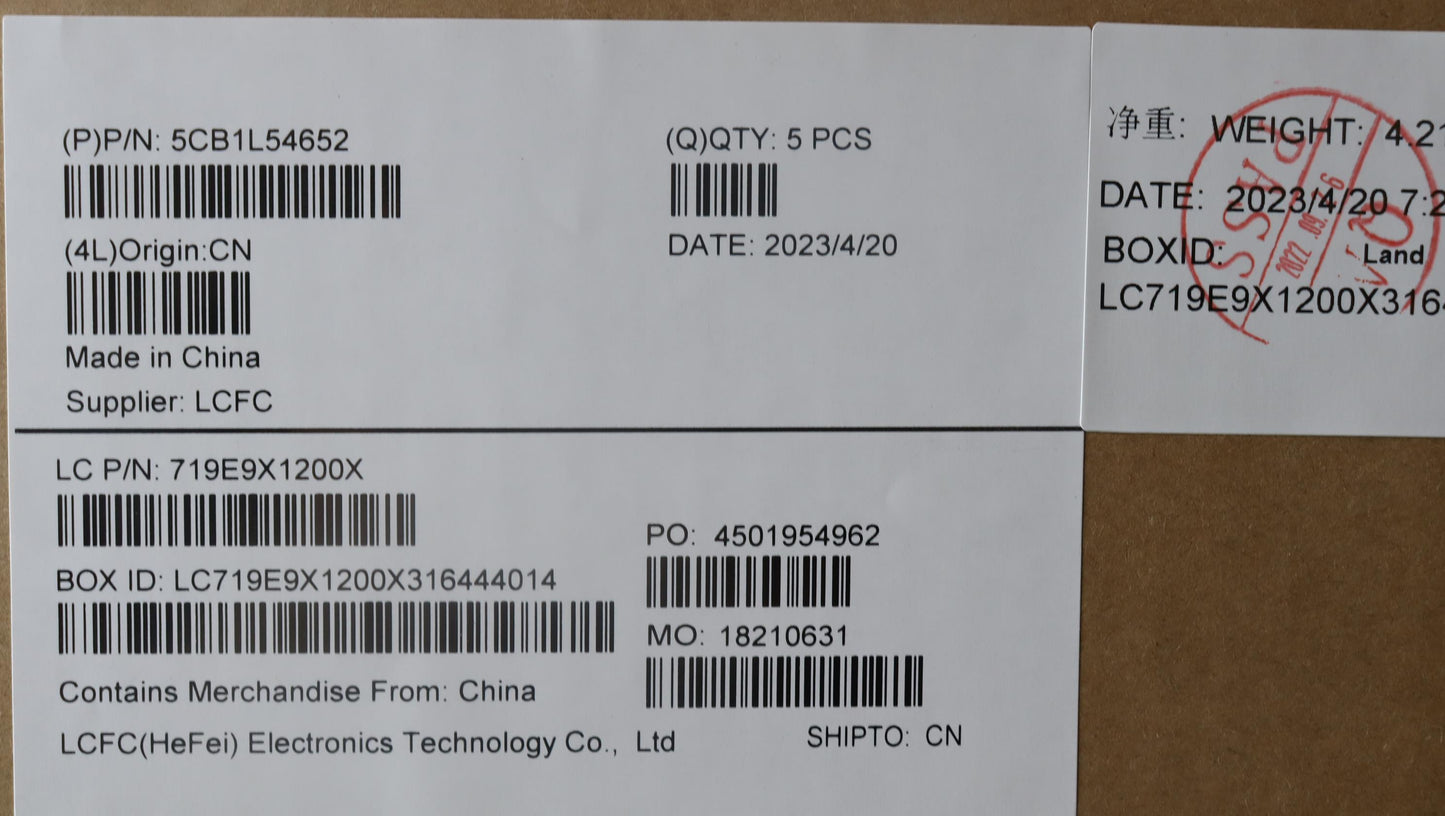 Lenovo Cover Upper Case Assembly Eng - 5CB1L54652