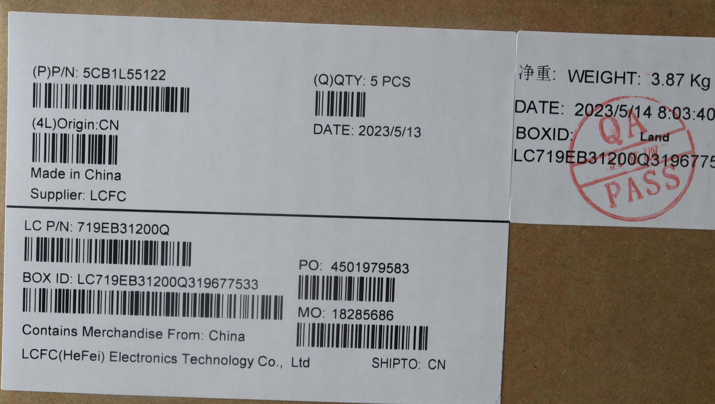 Lenovo Cover Upper Case Assembly Hbw_ - 5CB1L55122