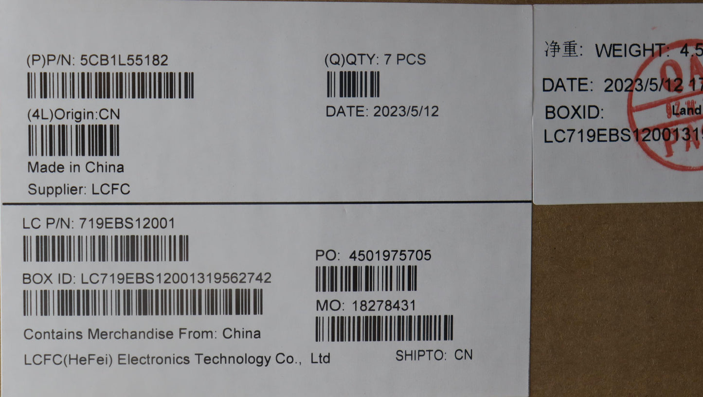 Lenovo LCD Cover, with Micro-LED, Storm Grey - 5CB1L55182