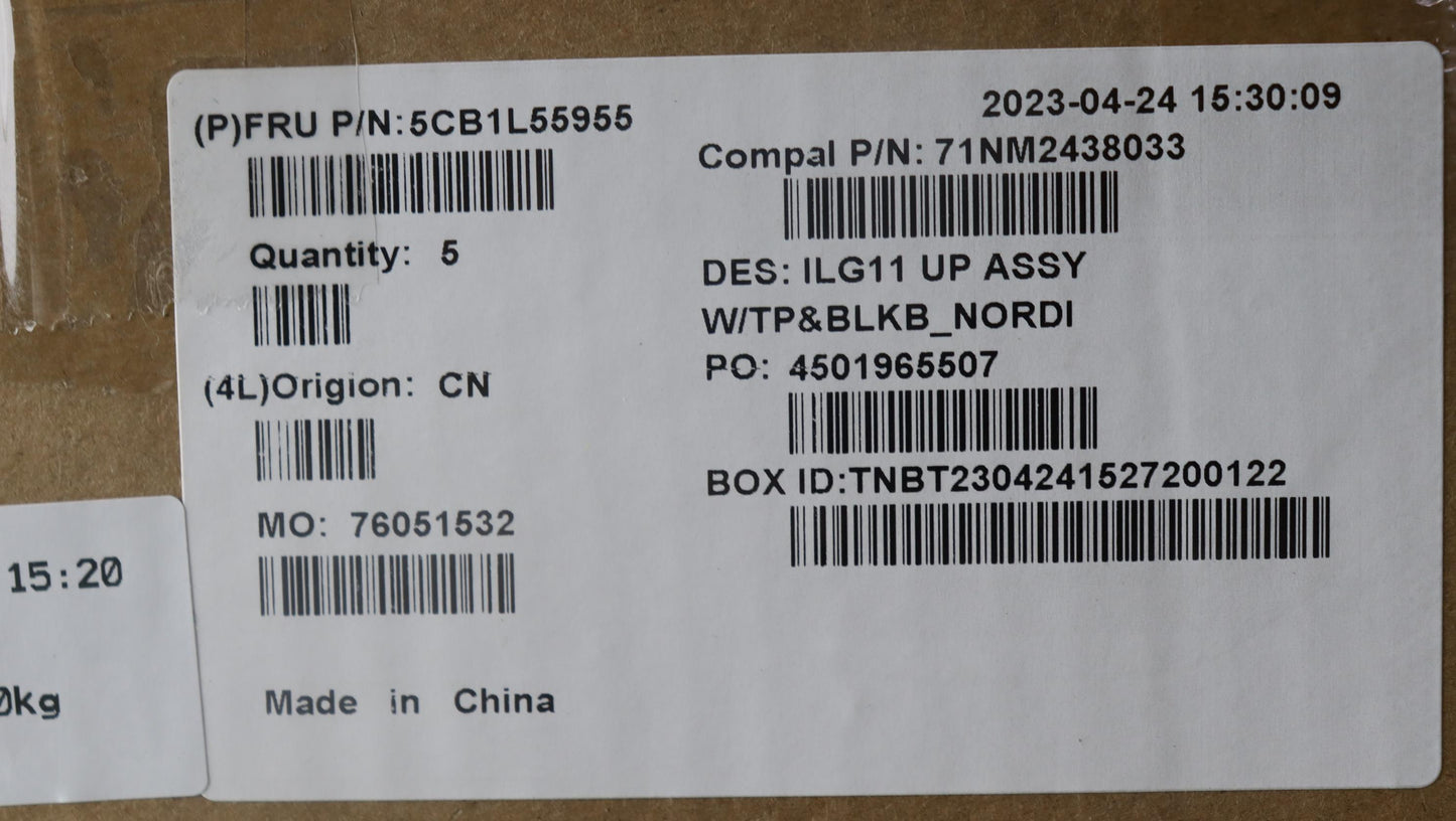 Lenovo Cover Upper Case Assembly Nord - 5CB1L55955
