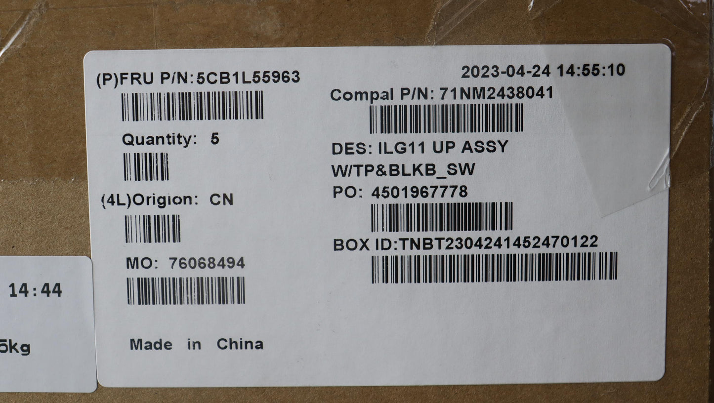 Lenovo Cover Upper Case Assembly Sws - 5CB1L55963