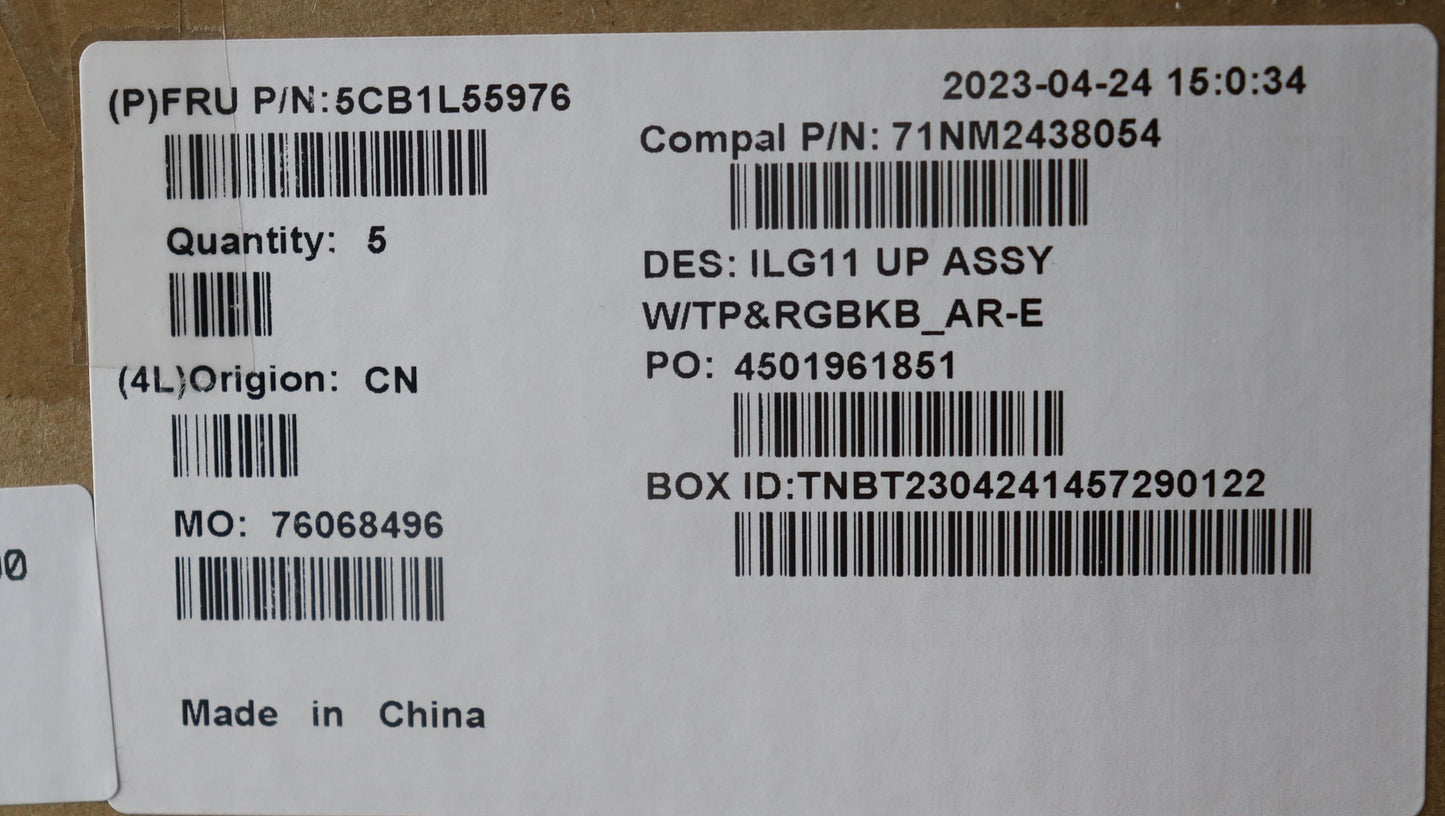 Lenovo Cover Upper Case Assembly Ara - 5CB1L55976