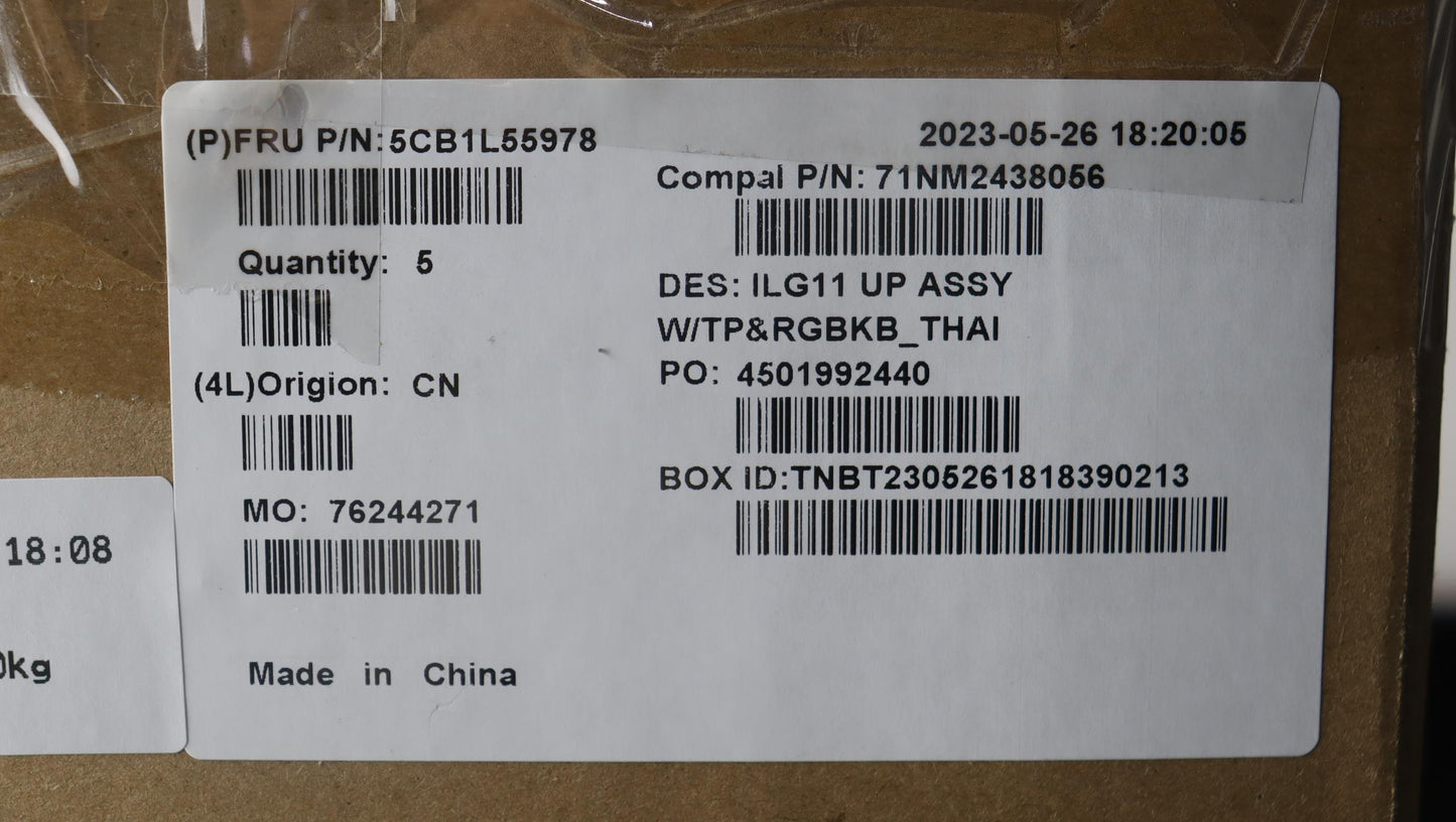 Lenovo Cover Upper Case Assembly Thai - 5CB1L55978