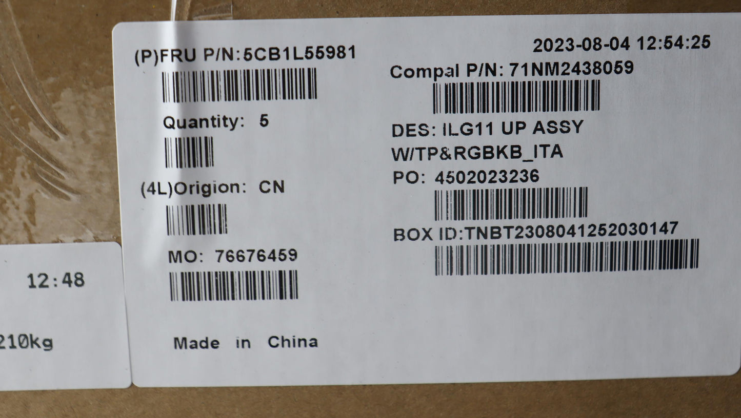 Lenovo Cover Upper Case Assembly Ita - 5CB1L55981