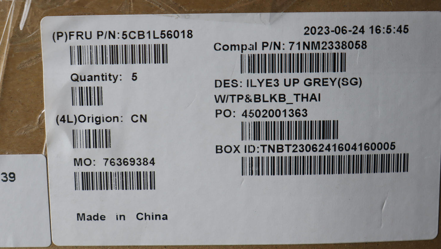 Lenovo Cover Upper Case Assembly Thai - 5CB1L56018