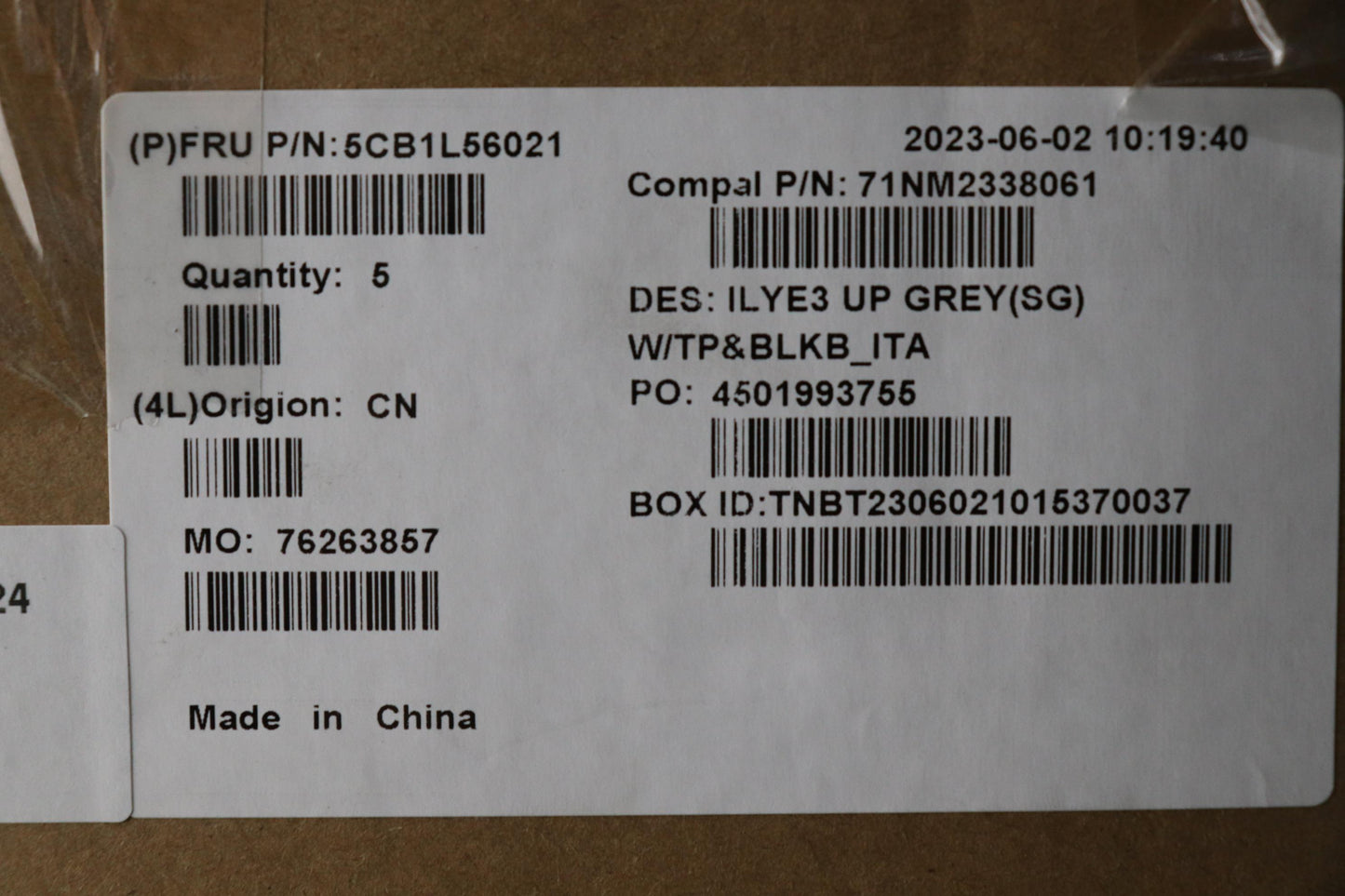 Lenovo Cover Upper Case Assembly Ita - 5CB1L56021
