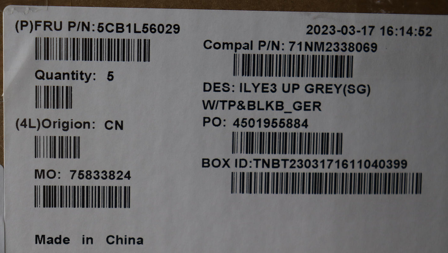 Lenovo Cover Upper Case Assembly Ger - 5CB1L56029
