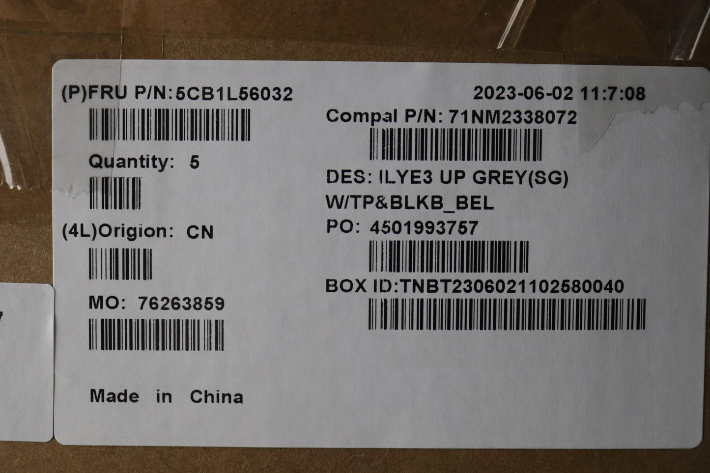 Lenovo Cover Upper Case Assembly Bel - 5CB1L56032
