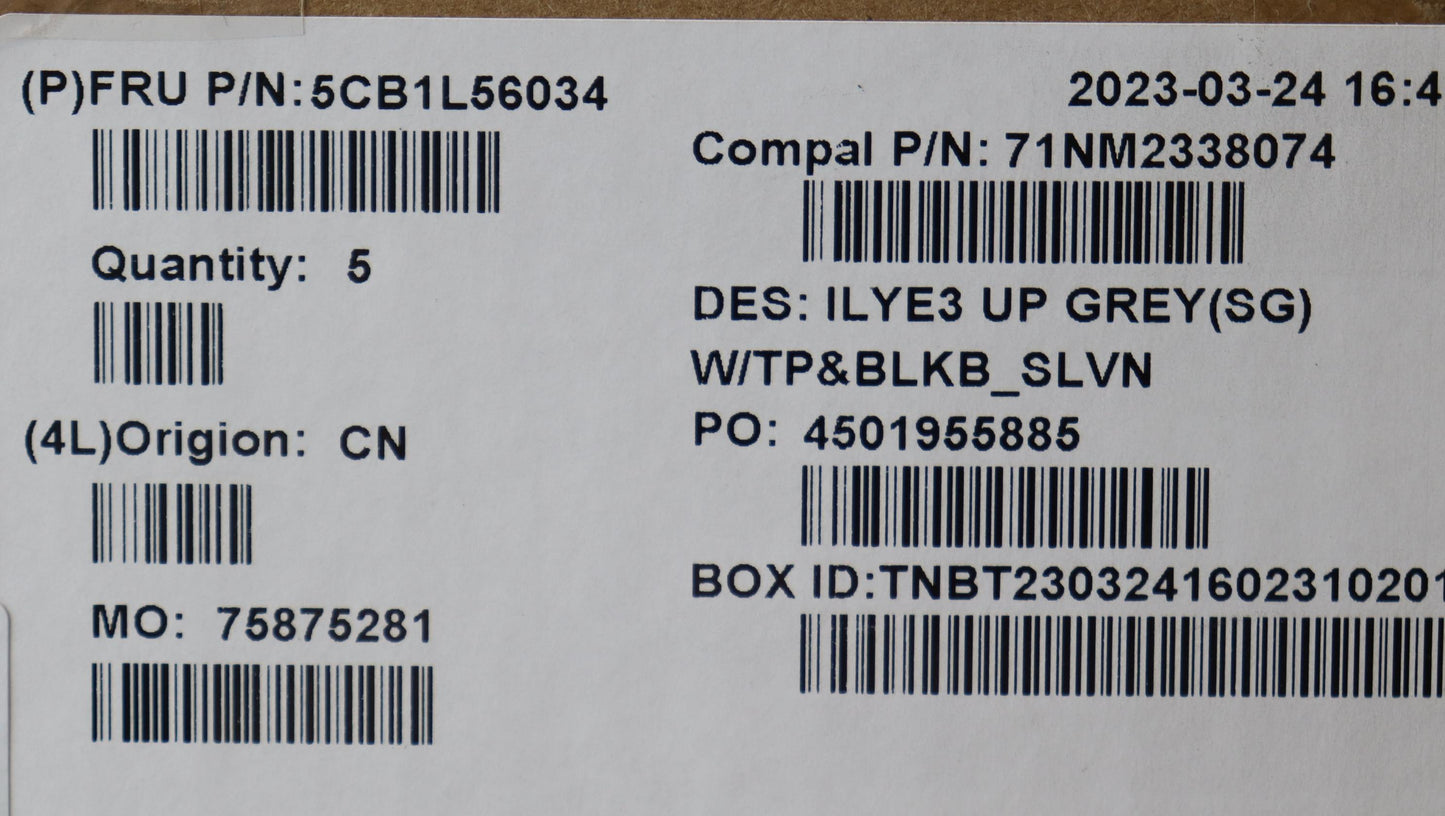 Lenovo Cover Upper Case Assembly Slv - 5CB1L56034