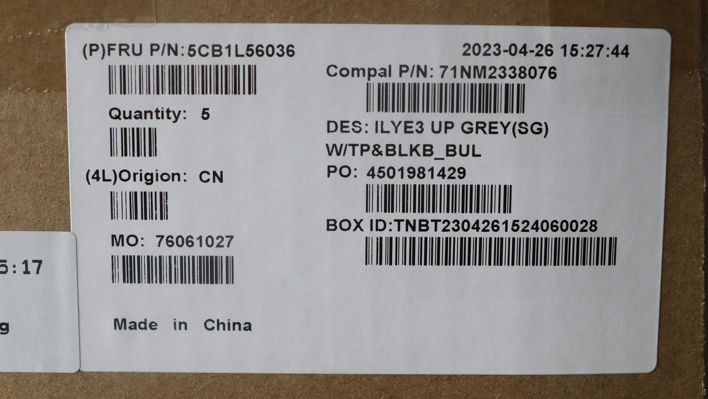 Lenovo Cover Upper Case Assembly Bul - 5CB1L56036