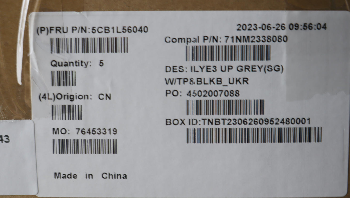 Lenovo Cover Upper Case Assembly Ukr - 5CB1L56040