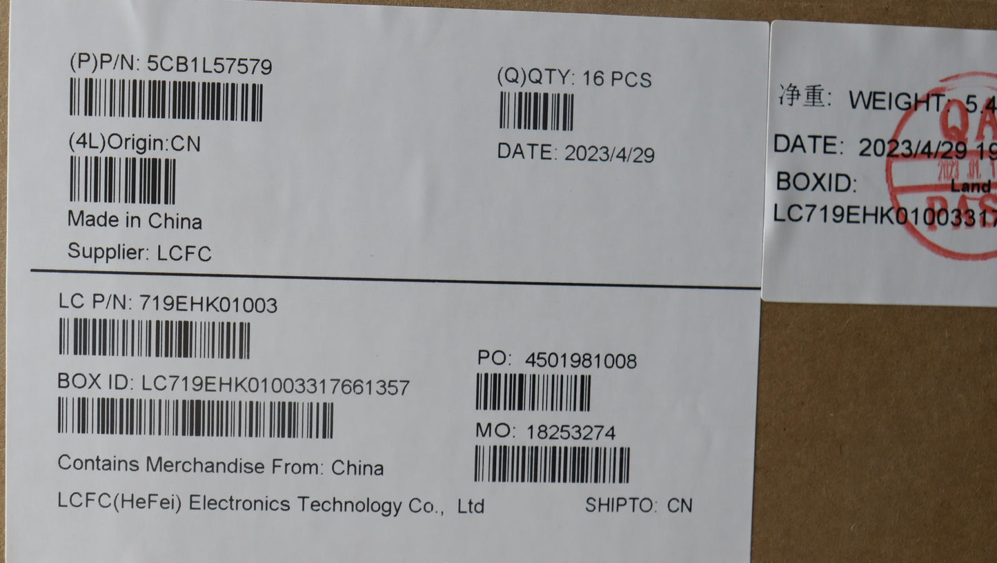 Lenovo LCD A Cover Assembly, PC, FHD - 5CB1L57579