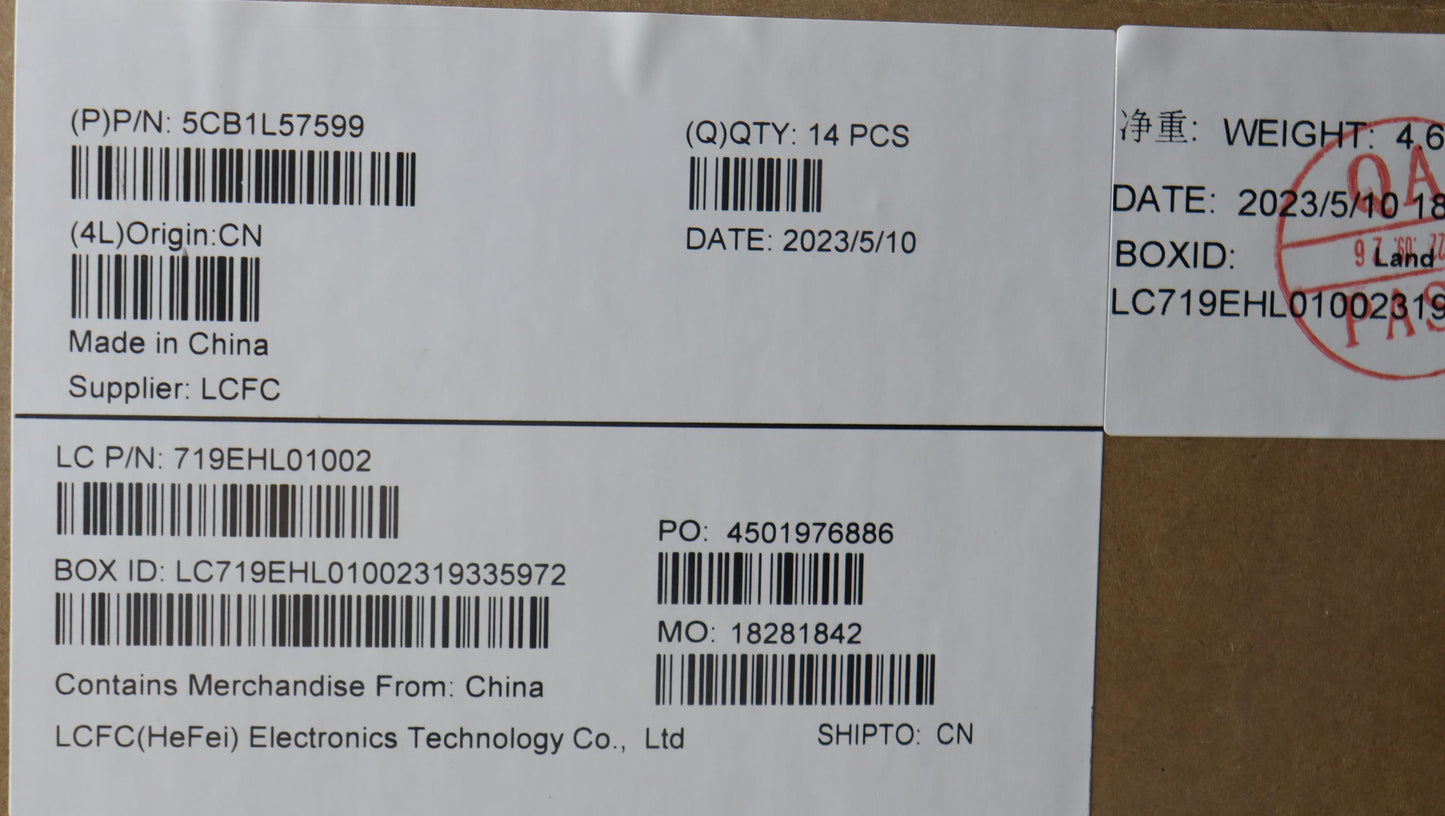 Lenovo Black C Cover Assembly with Wireless Support - 5CB1L57599