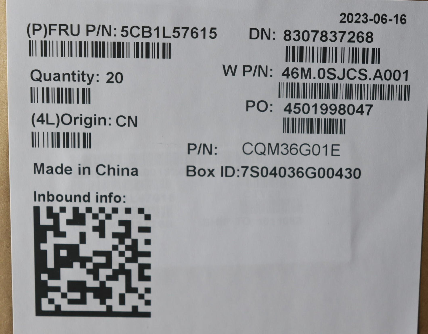 Lenovo Cover Fru D Cover,Asm,Cf,Intel - 5CB1L57615