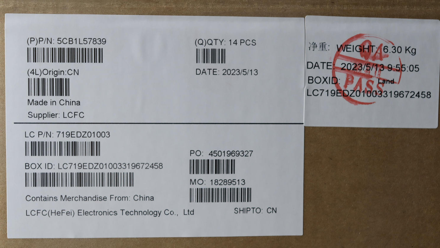 Lenovo Cover Fru Kt6D0_C_Cover_Wl_Sub - 5CB1L57839