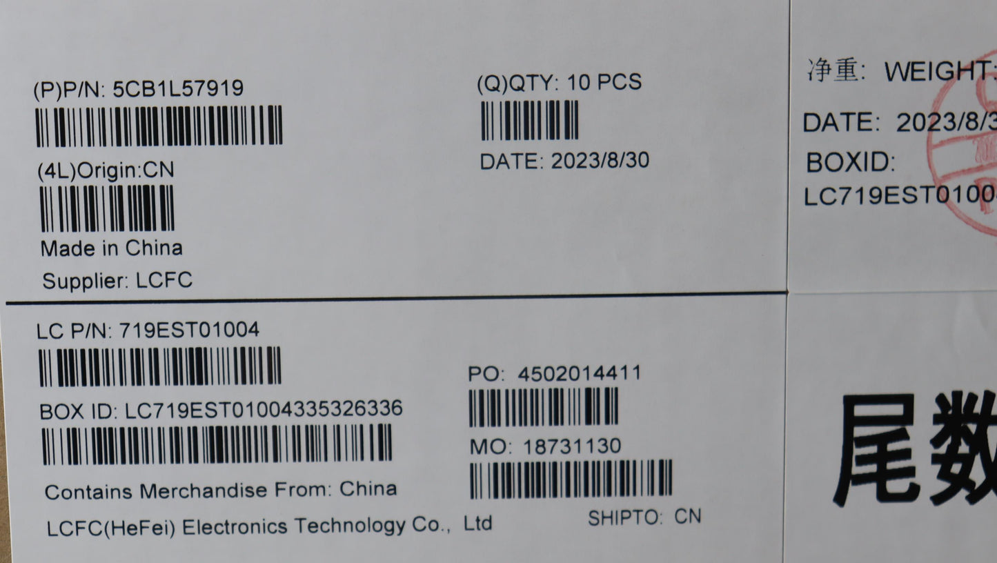 Lenovo KP4D5 D Cover UMA WW Assembly Black - 5CB1L57919